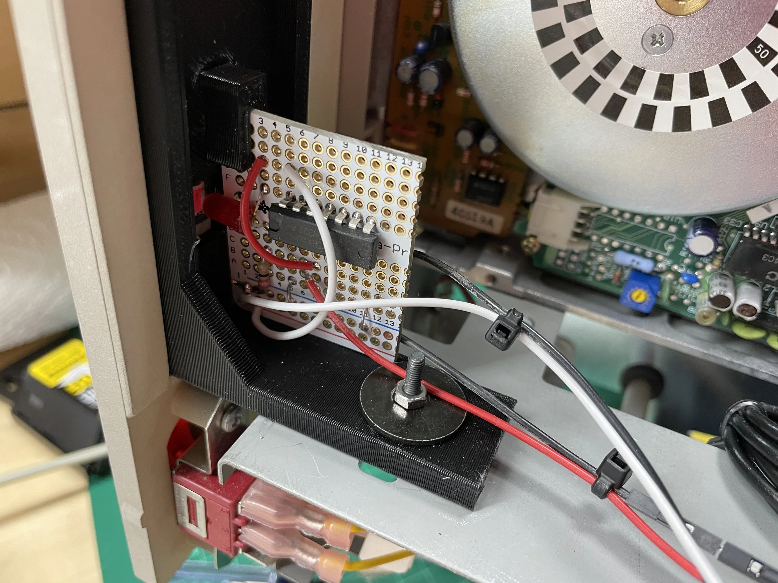 Reset switch installed