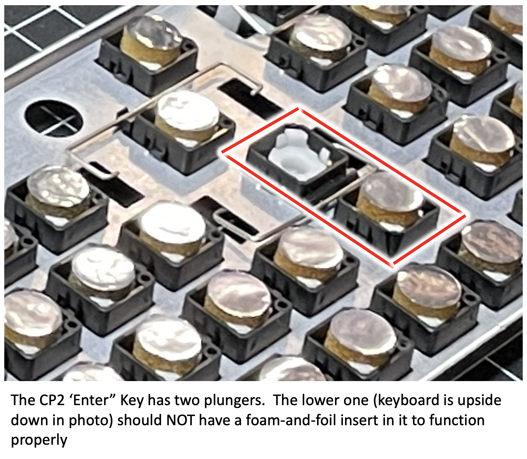 Enter key dual plunger design