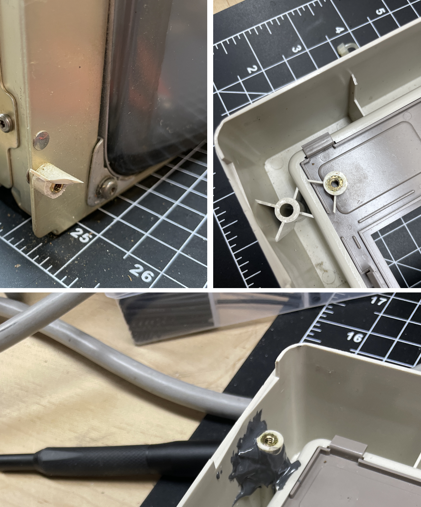 Broken bezel screw mounts