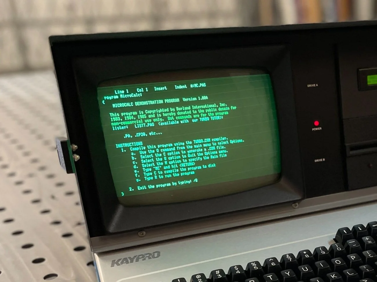 Turbo Pascal on CP/M