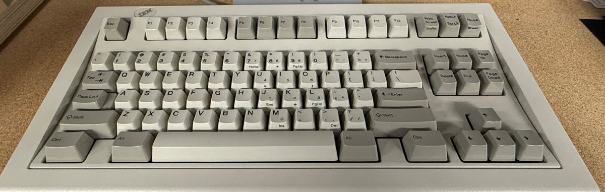 IBM Model M Space Saving Keyboard (SSK), 84-key tenkeyless layout in two-tone beige plastics