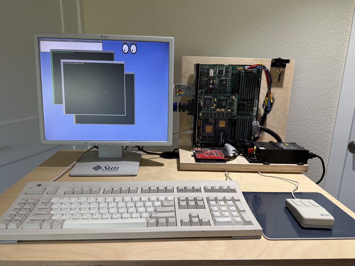 SuperWorkstation SW-40S on its custom wood stand